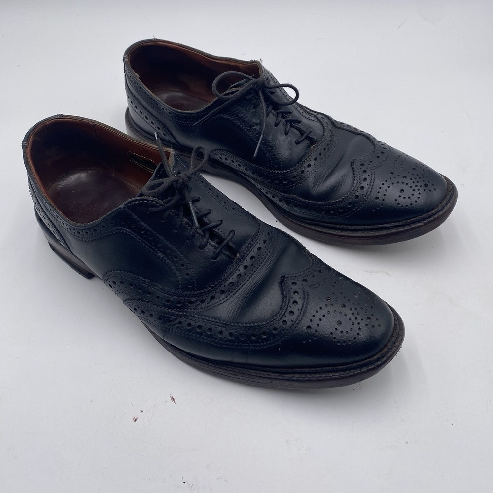 Allen Edmonds McTavish Wingtip Black Leather Dress Shoes Men's US 12 SEE ALL PIC
